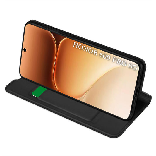 Capa para Honor 600 Smart, Techsuit, Magskin Book Long Blitz Cutout, Preta