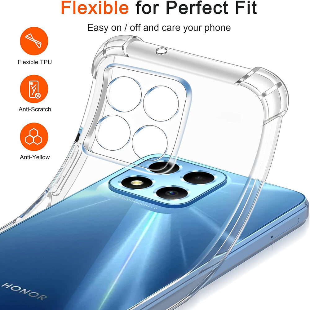 Capa para Honor 70 Lite / X6 / X8 5G, Techsuit, Transparente à Prova de Choques