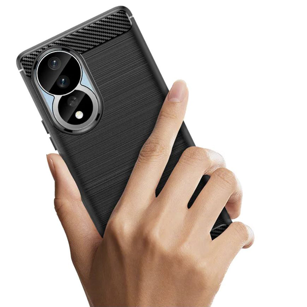 Capa para Honor 90 / 80, Techsuit, Carbono, Preta
