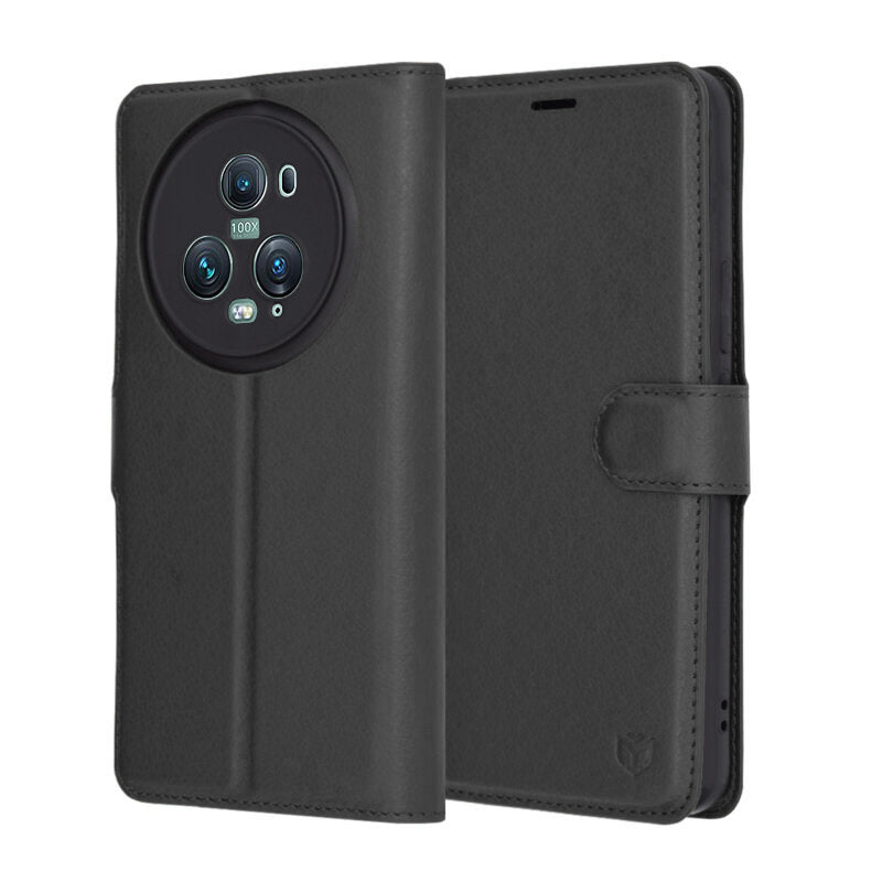 Capa para Honor Magic5 Pro, Techsuit, Leather Folio, Preta