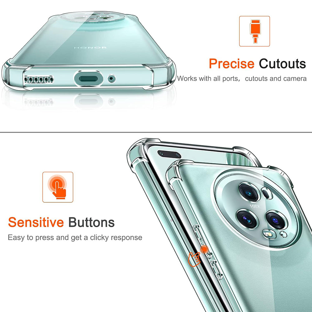 Capa para Honor Magic5 Pro, Techsuit, Shockproof Clear, Transparente
