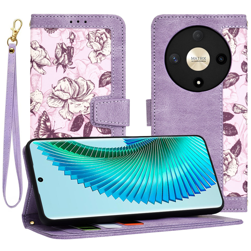 Capa para Honor Magic6 Lite, Techsuit, FlipCraft, Roxo