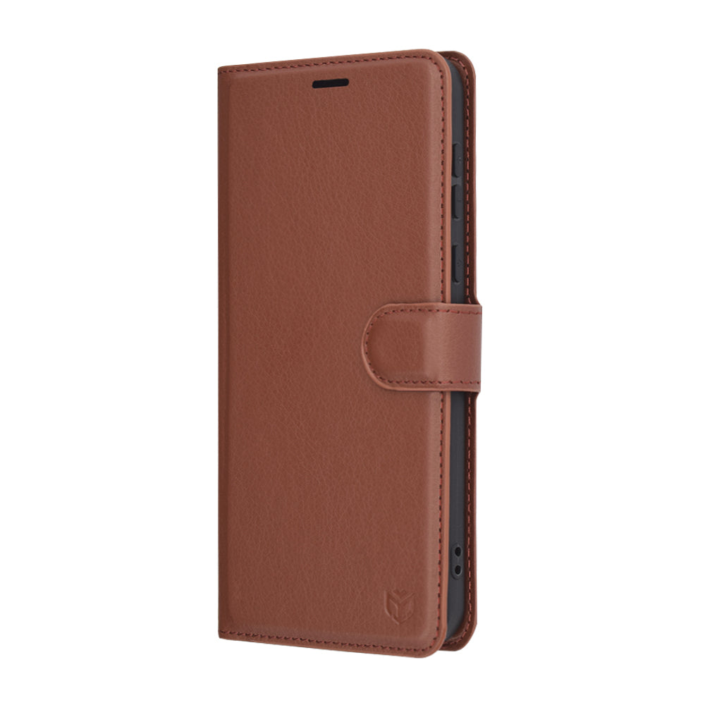 Capa para Honor Magic7 Pro, Techsuit, Leather Folio, Castanha