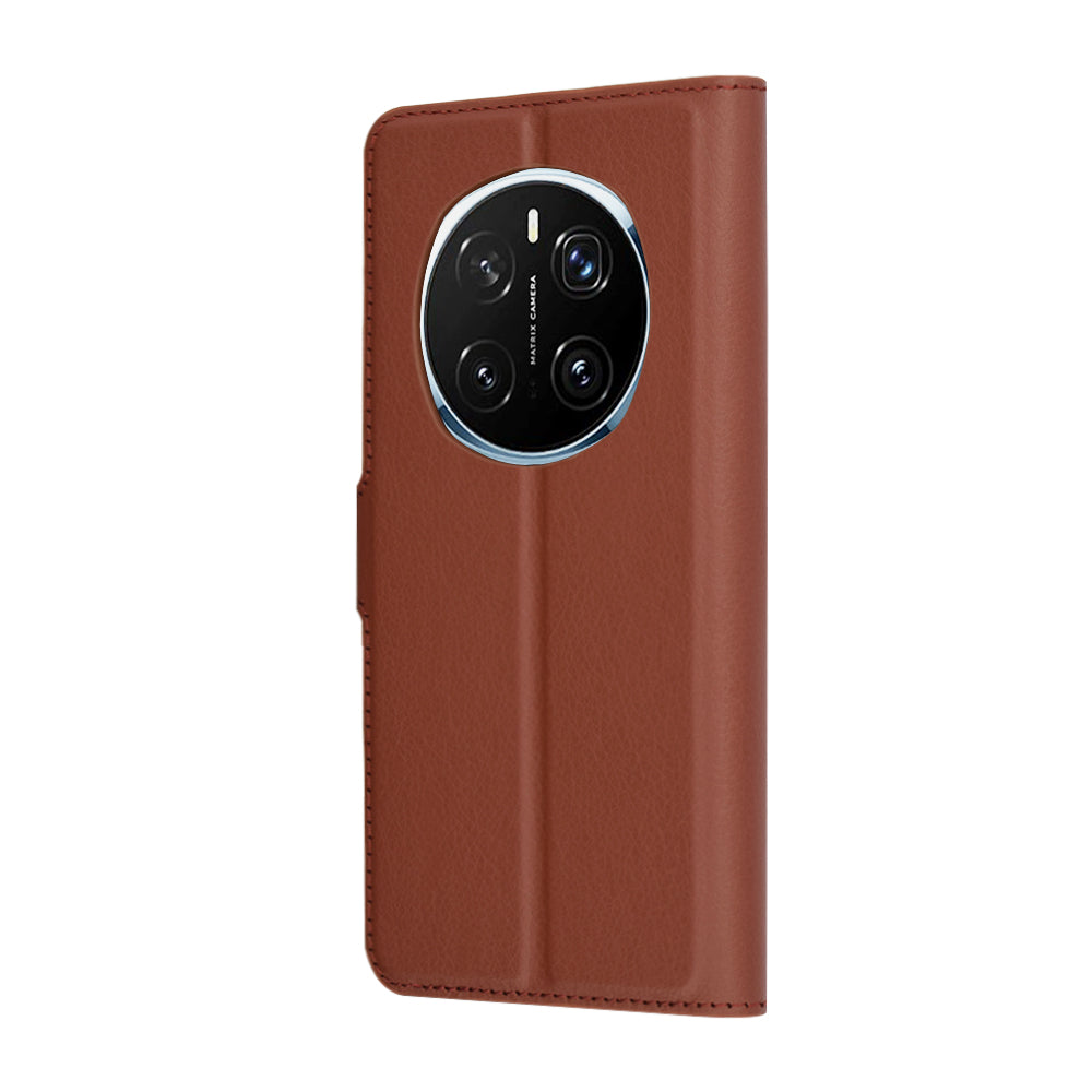 Capa para Honor Magic7 Pro, Techsuit, Leather Folio, Castanha