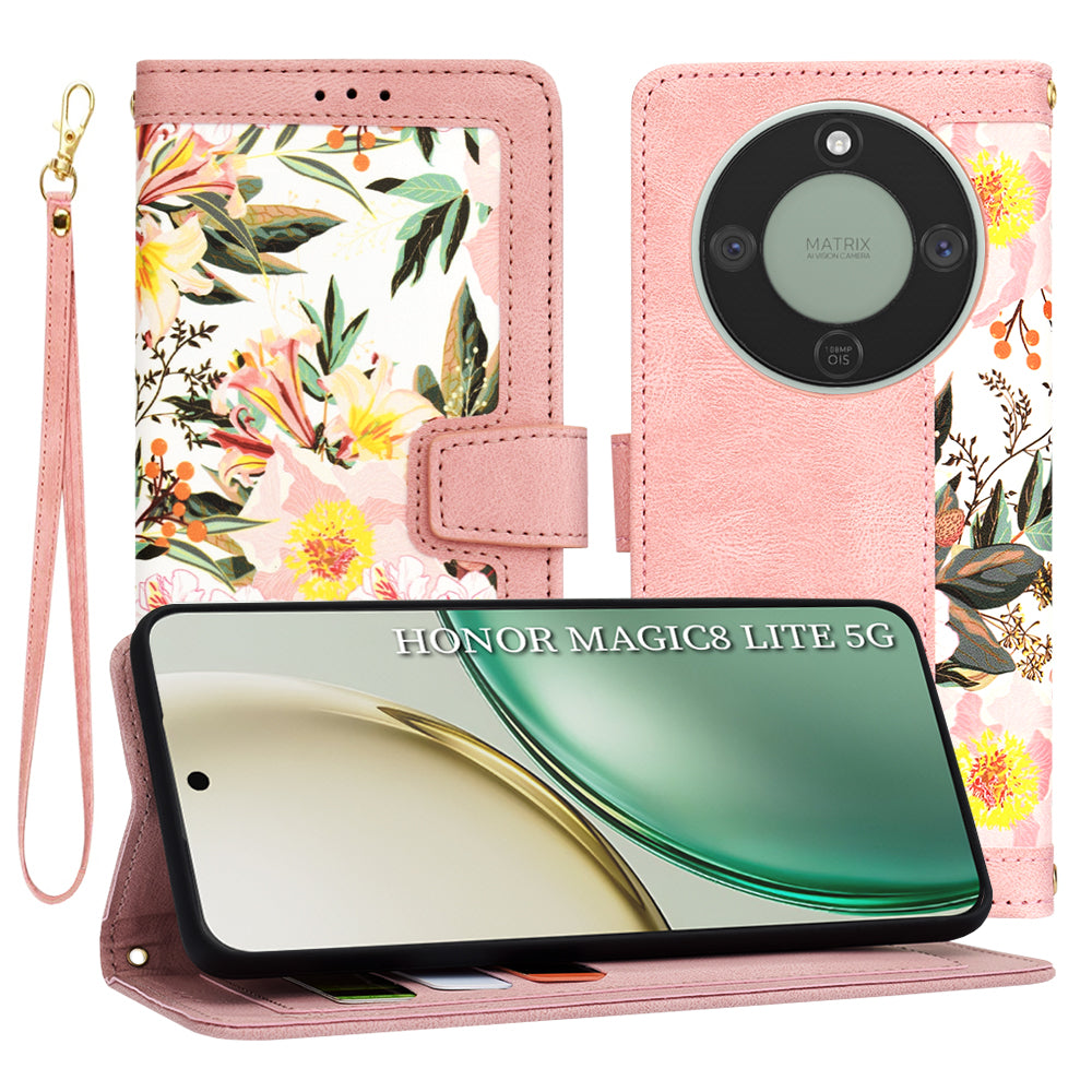 Case for Honor Magic8 Lite, Techsuit, FlipCraft, Pink