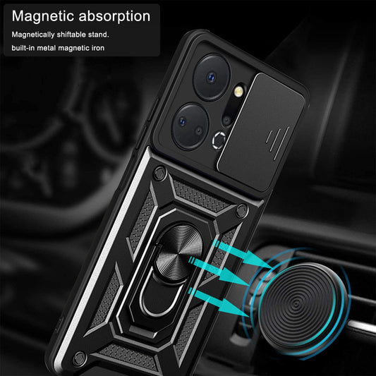 Capa para Honor X7a, Techsuit, CamShield, Preta
