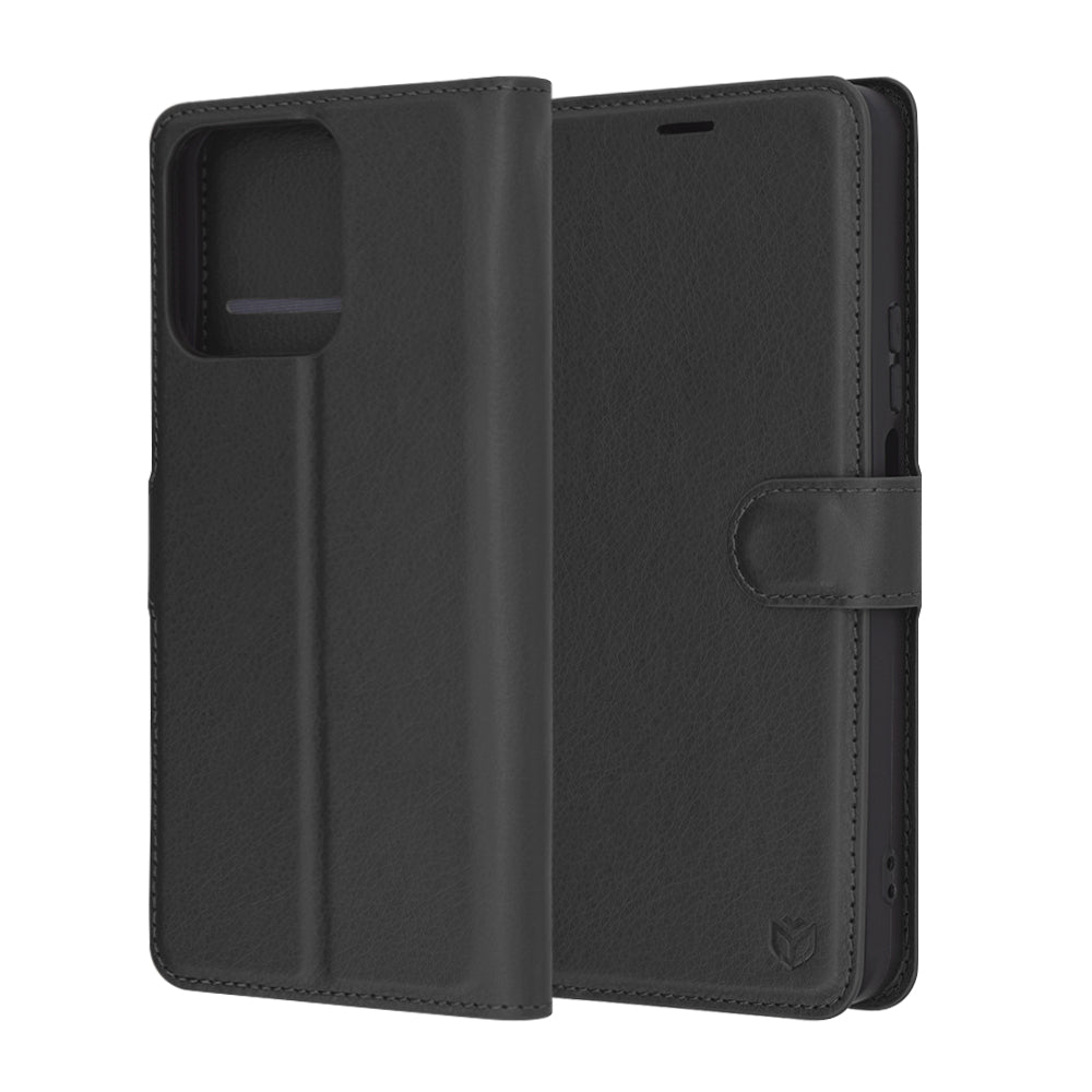 Capa para Honor X7c / 200 Smart, Techsuit, Leather Folio, Preta