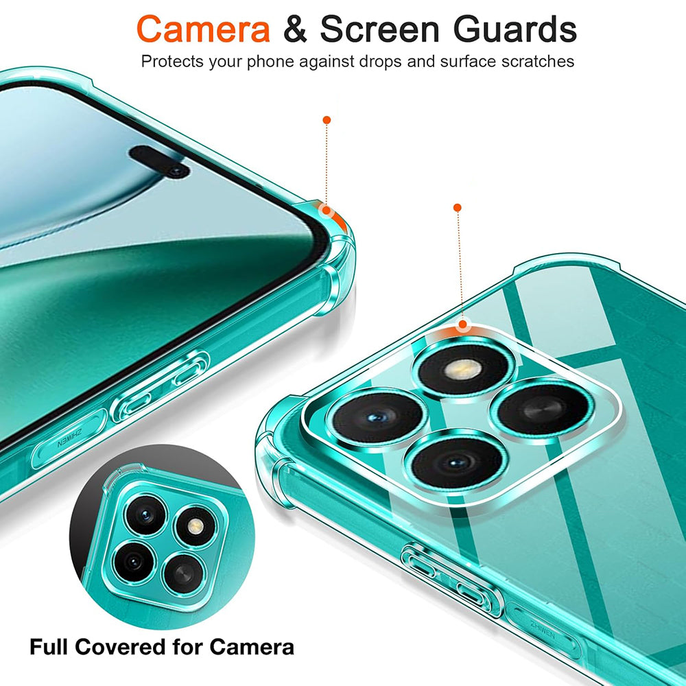 Capa para Honor X8c, Techsuit, Shockproof Clear, Transparente