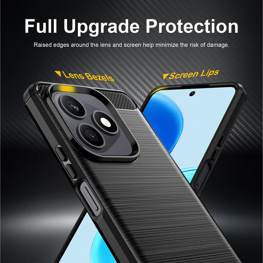 Capa para Honor X8d, Techsuit, Carbono, Preta