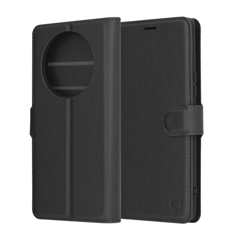 Capa para Honor X9c / Magic7 Lite, Techsuit, Leather Folio, Preta