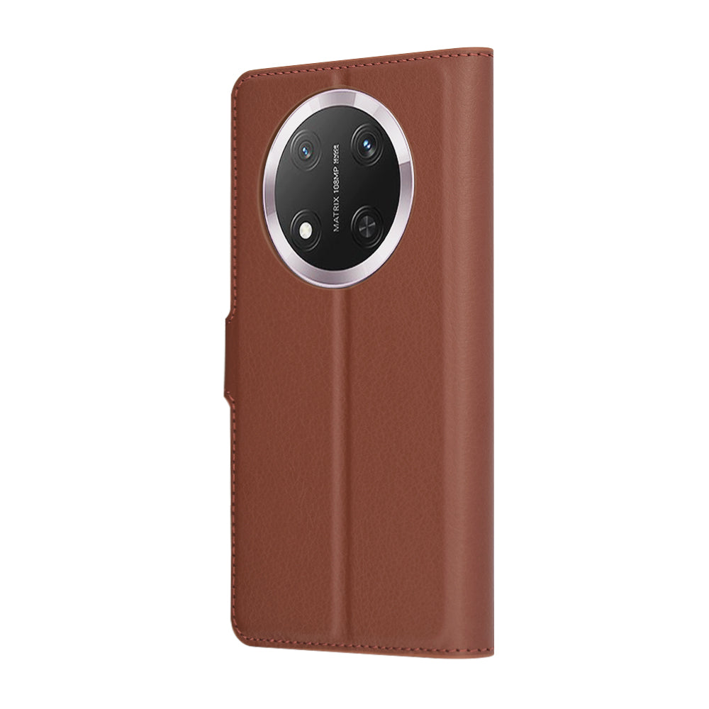 Capa para Honor X9c / Magic7 Lite, Techsuit, Leather Folio, Castanha
