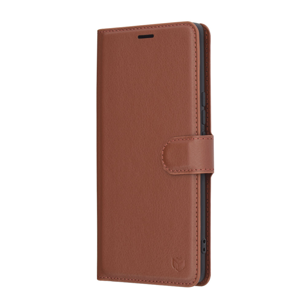Capa para Honor X9c / Magic7 Lite, Techsuit, Leather Folio, Castanha