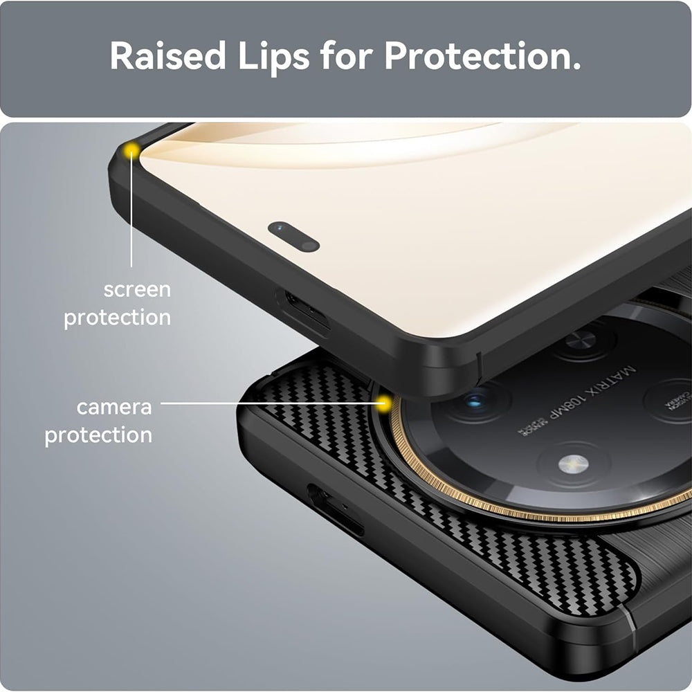 Capa para Honor X9c / Magic7 Lite, Techsuit, Carbono, Preta