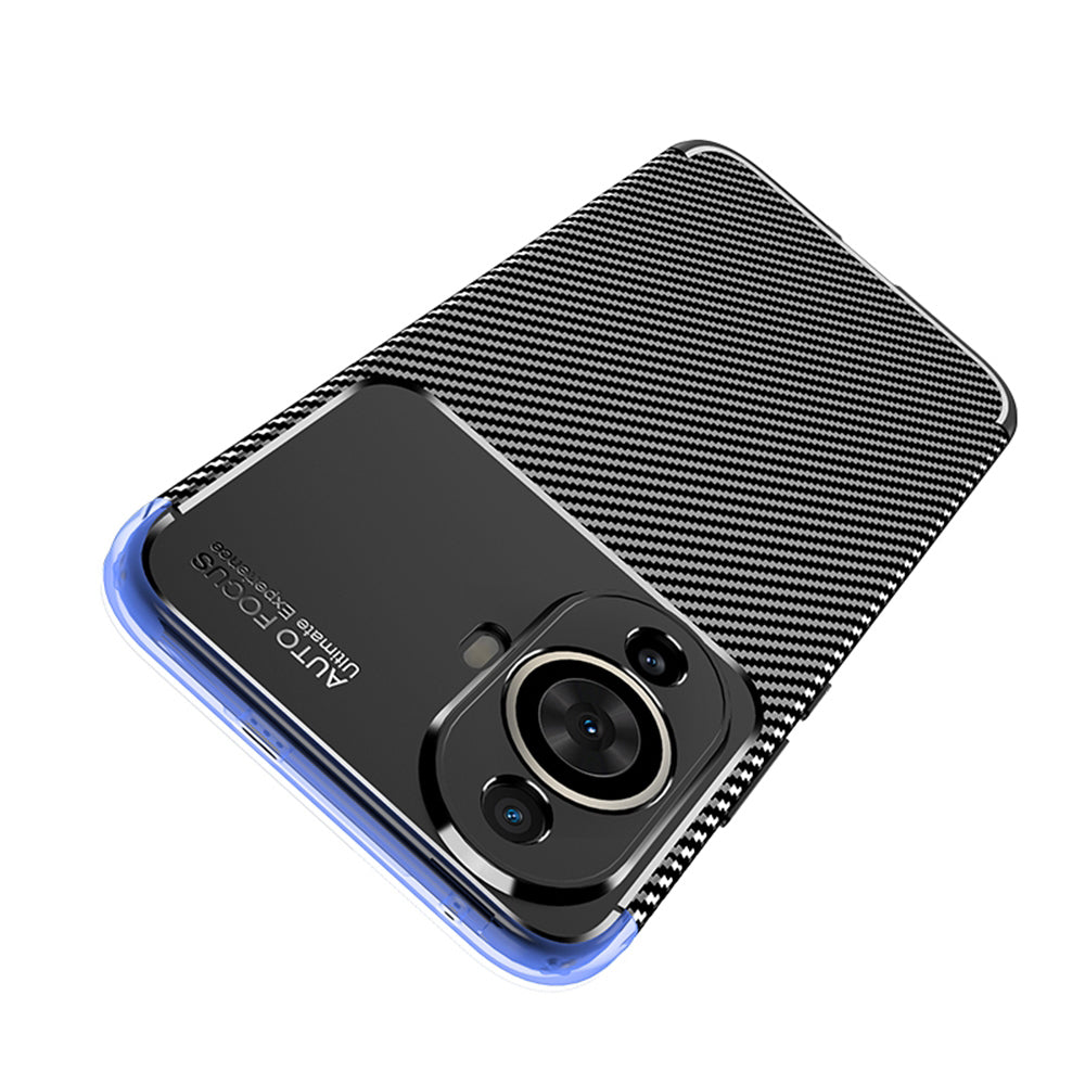 Capa para Huawei nova 12s / nova 11, Techsuit, Fibra de Carbon, Preta