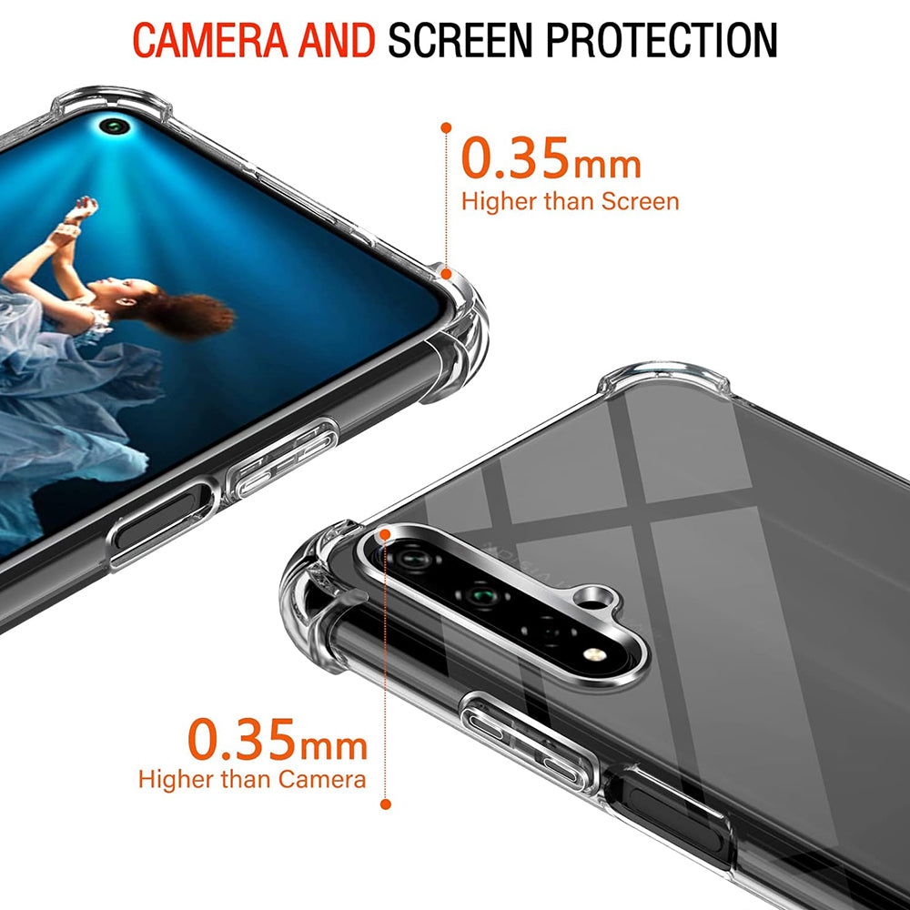 Capa para Huawei nova 5T / Honor 20, Techsuit, Transparente à Prova de Choques, Transparente