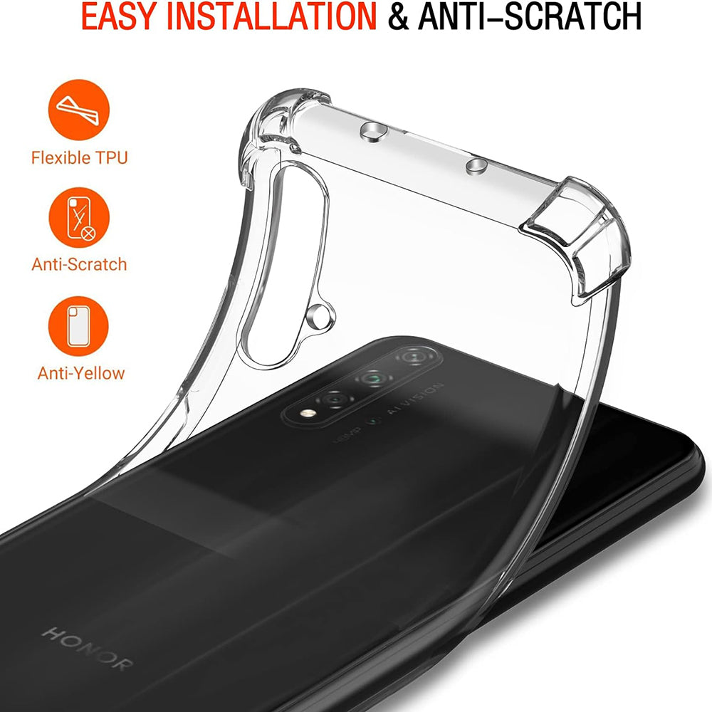 Capa para Huawei nova 5T / Honor 20, Techsuit, Transparente à Prova de Choques, Transparente