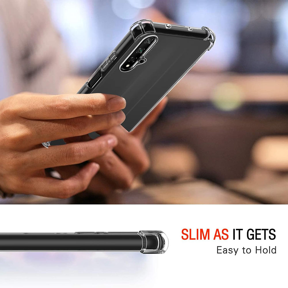 Capa para Huawei nova 5T / Honor 20, Techsuit, Transparente à Prova de Choques, Transparente