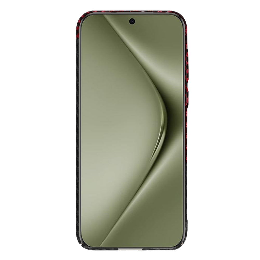 Capa para Huawei Pura 70 Ultra, Techsuit, Carbonite FiberShell, Preto Vermelho