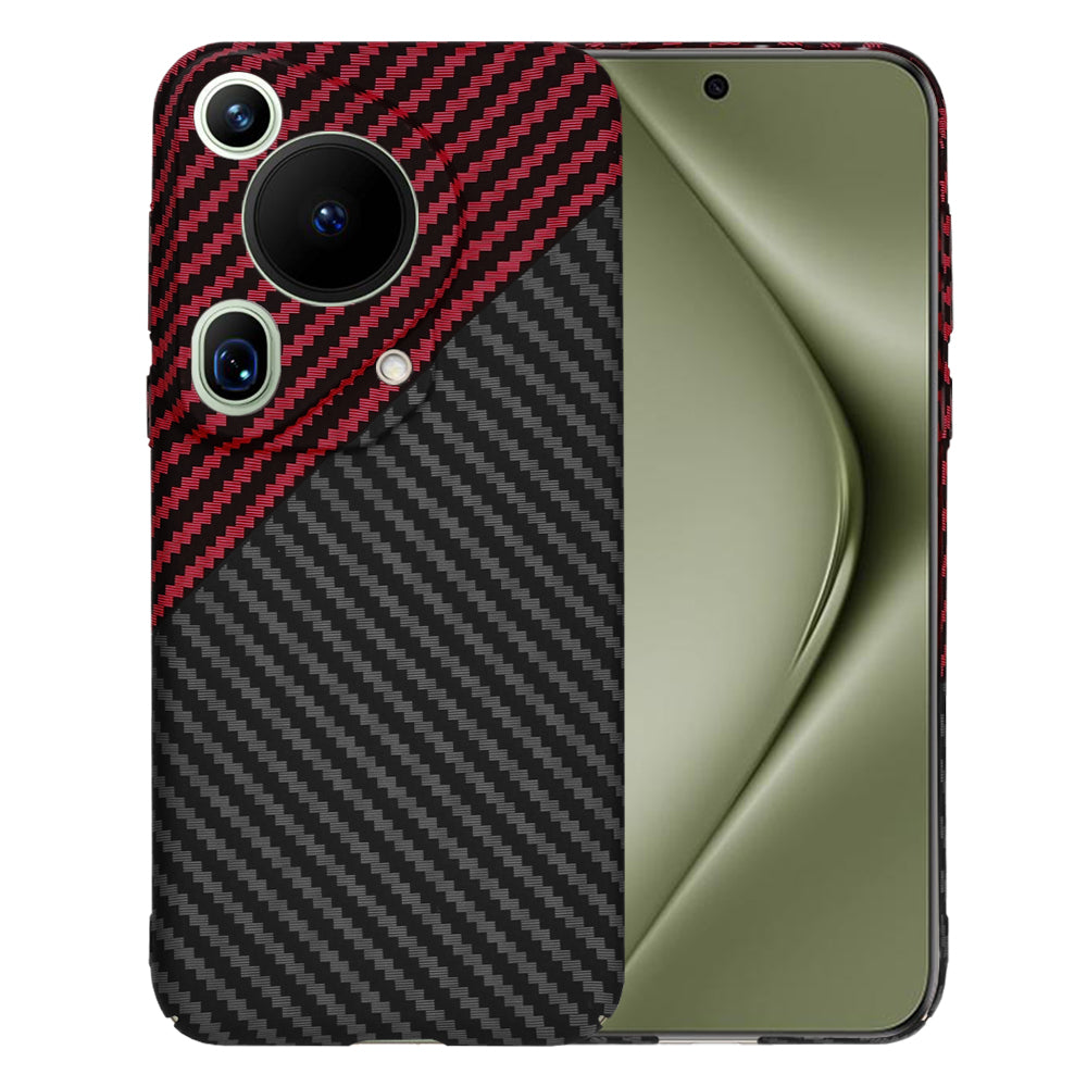 Capa para Huawei Pura 70 Ultra, Techsuit, Carbonite FiberShell, Preto Vermelho