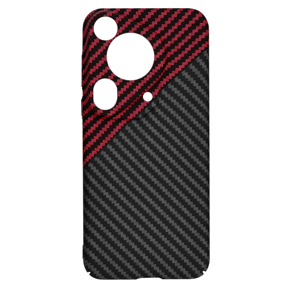 Capa para Huawei Pura 70 Ultra, Techsuit, Carbonite FiberShell, Preto Vermelho