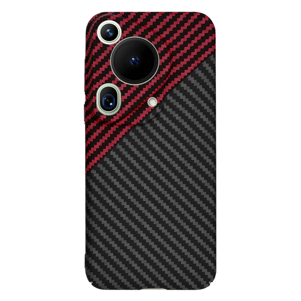 Capa para Huawei Pura 70 Ultra, Techsuit, Carbonite FiberShell, Preto Vermelho