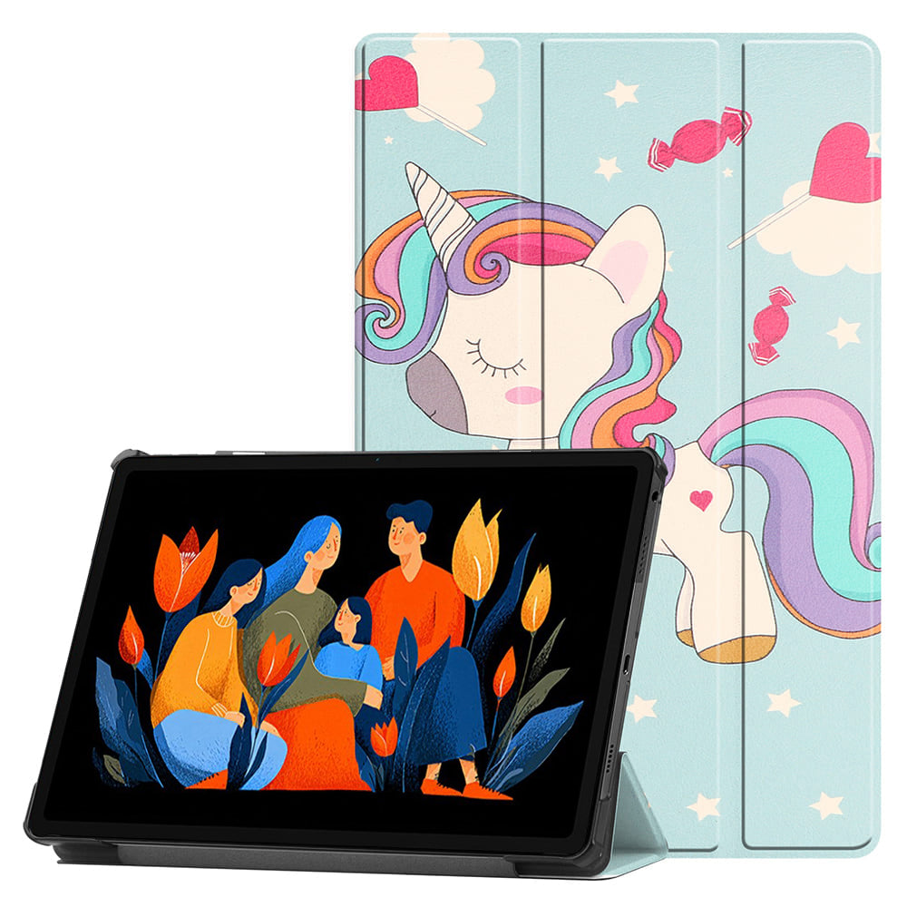 Capa para Lenovo Idea Tab Plus, Techsuit, FoldPro Unicorn, Multicolor