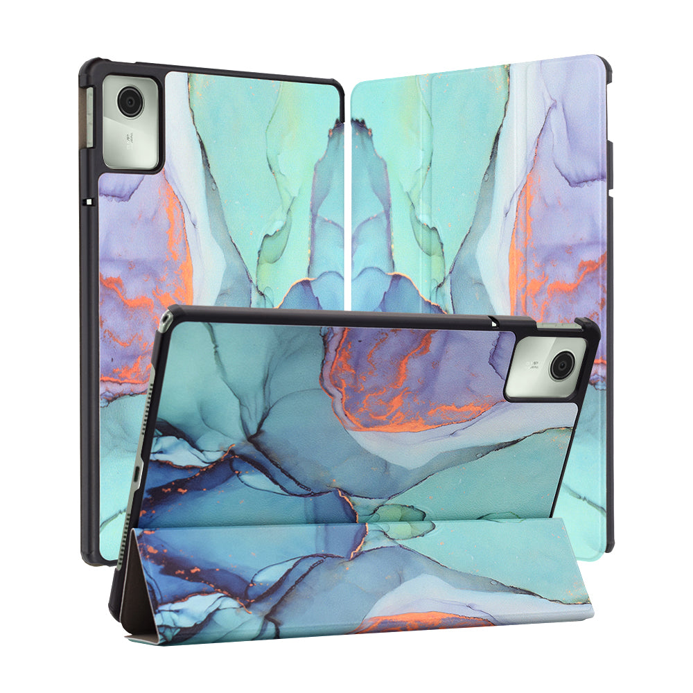 Capa para Lenovo Tab M11, Techsuit, FoldPro Green Time, Multicolor