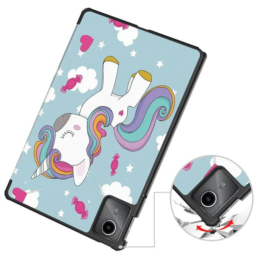 Capa para Lenovo Tab M11, Techsuit, FoldPro Unicorn, Multicolor