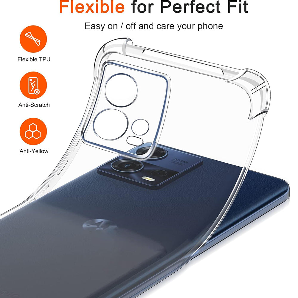 Capa para Motorola Edge 30 Fusion, Techsuit, Shockproof Clear, Transparente