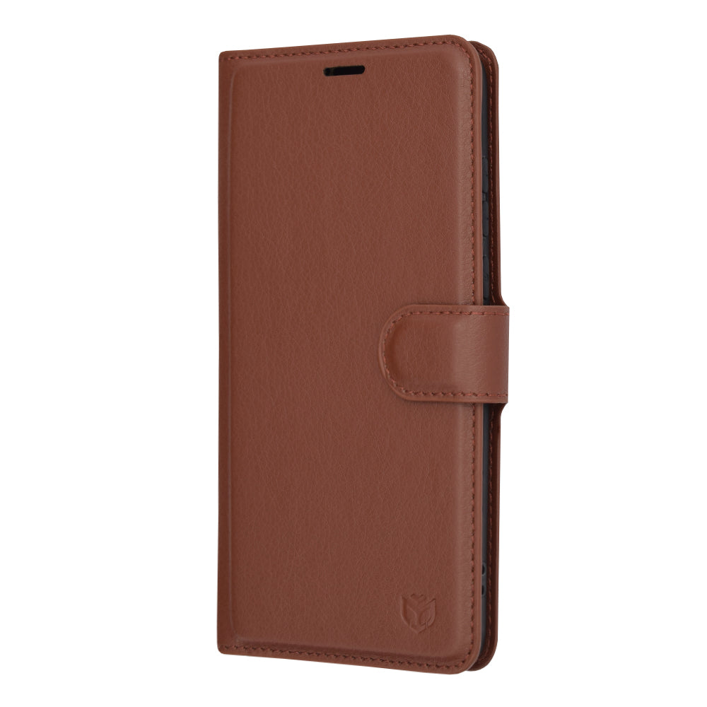 Capa para Motorola Edge 30 Neo, Techsuit, Leather Folio, Castanha