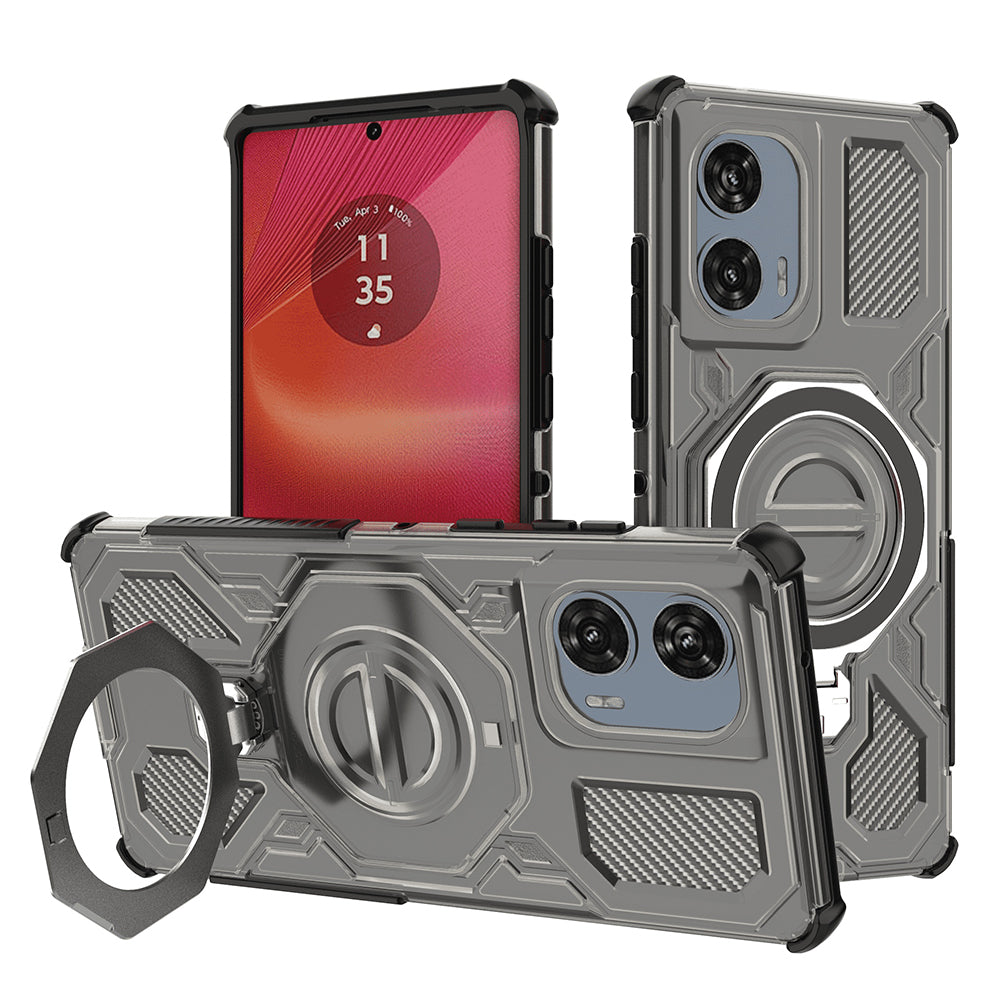 Capa para Motorola Edge 50 Fusion, Techsuit, Carbon Shield Pro, Fumado