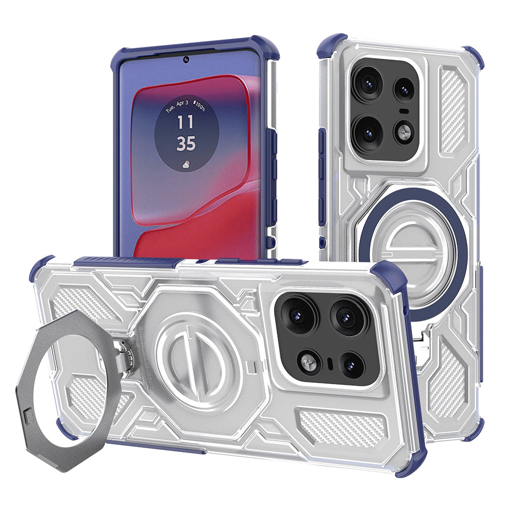 Capa para Motorola Edge 50 Pro, Techsuit, Carbon Shield Pro, Azul