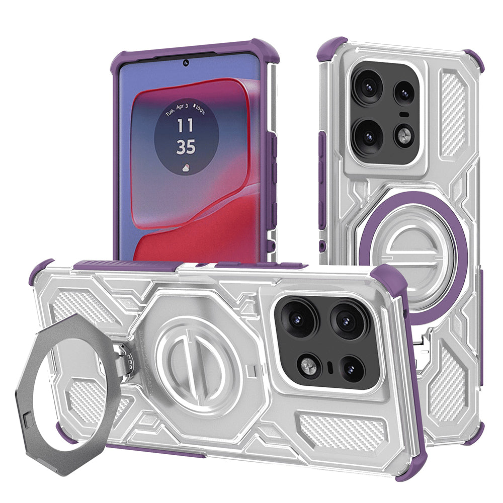 Capa para Motorola Edge 50 Pro, Techsuit, Carbon Shield Pro, Roxo