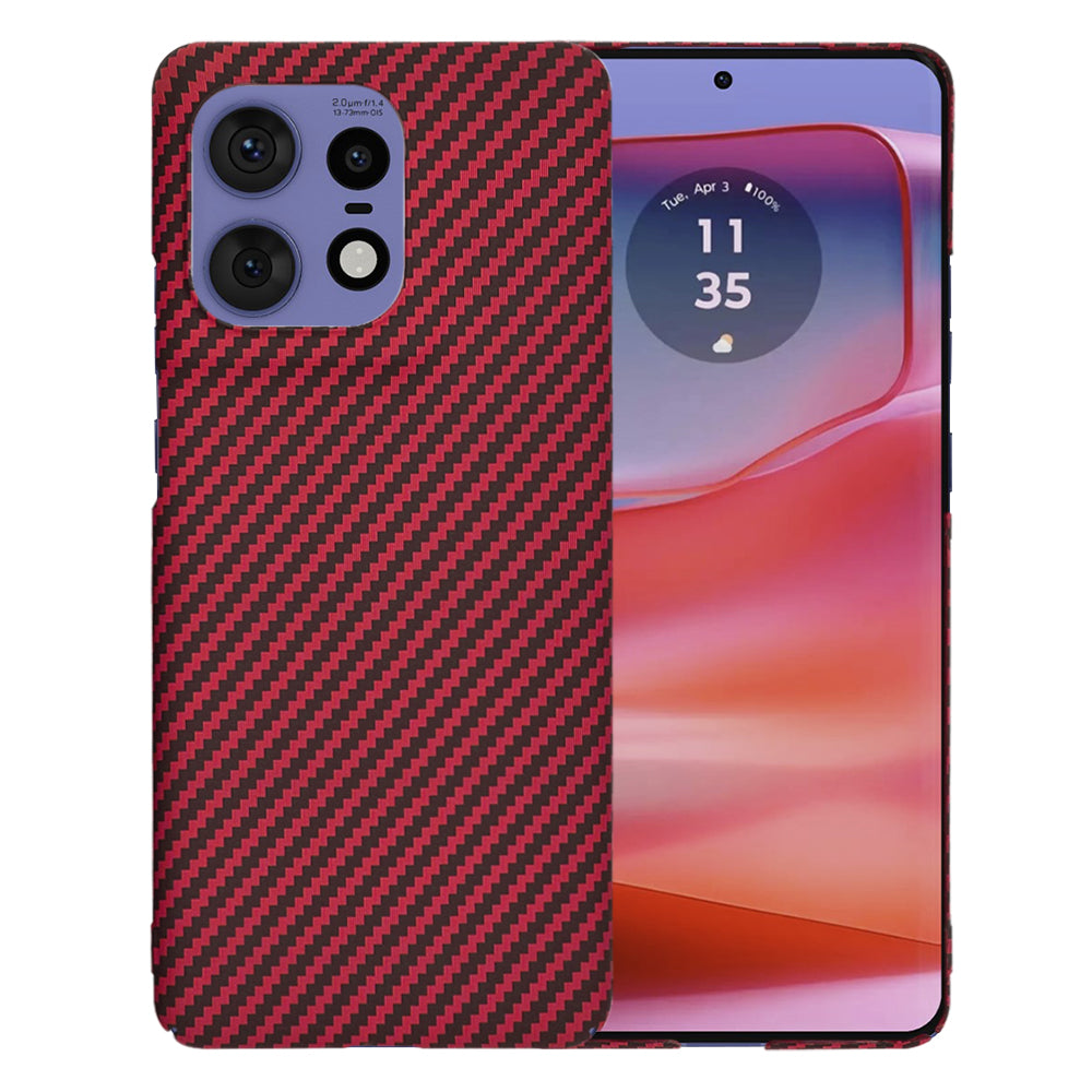Capa para Motorola Edge 50 Pro, Techsuit, Carbonite FiberShell, Vermelha