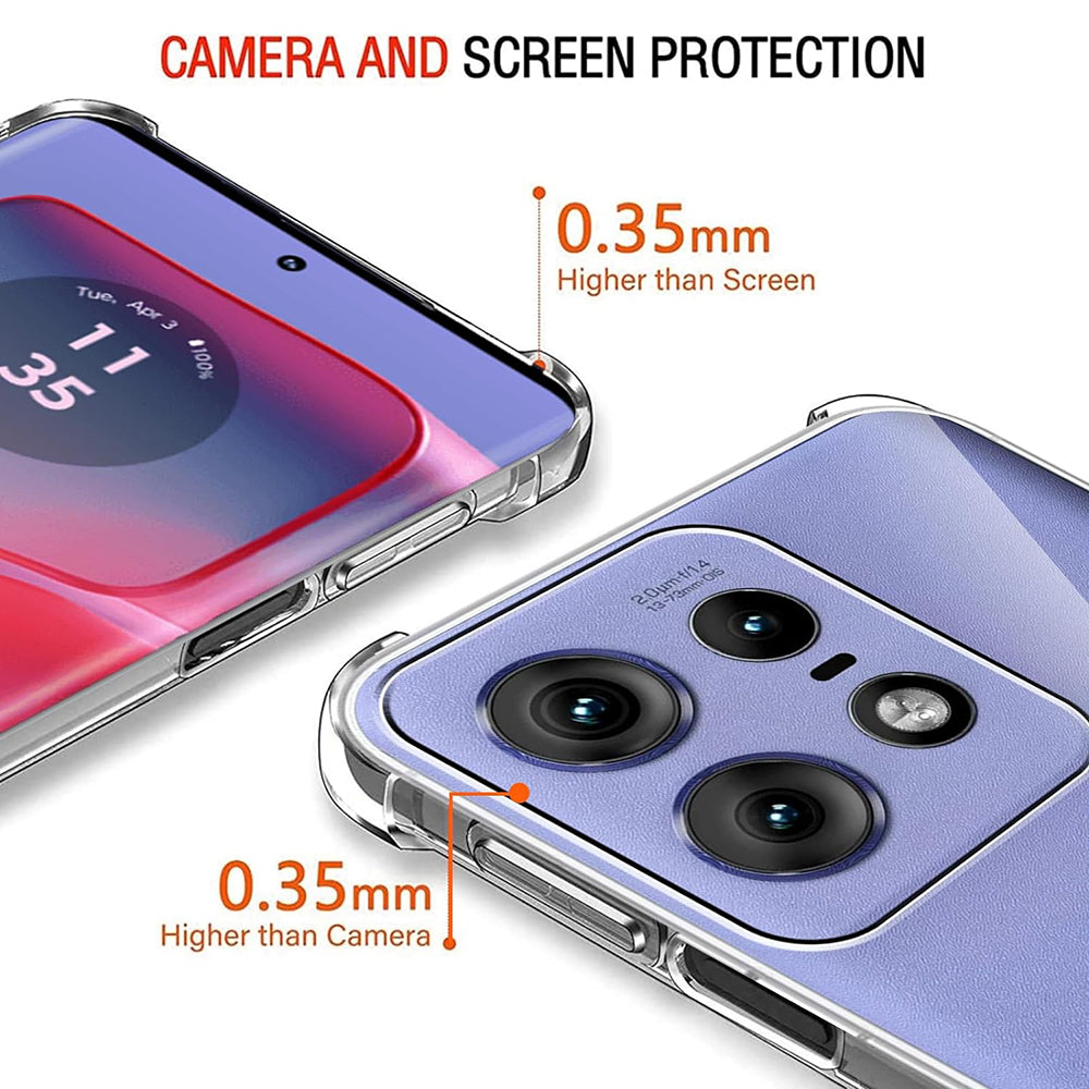 Capa para Motorola Edge 50 Pro, Techsuit, Shockproof Clear, Transparente
