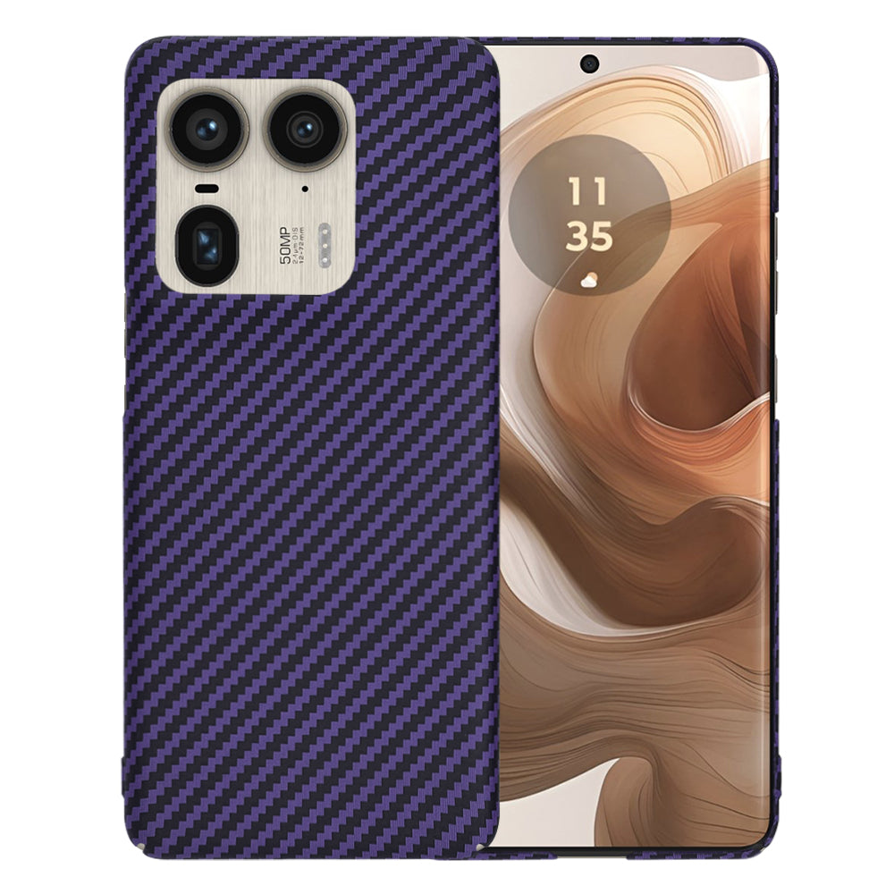 Capa para Motorola Edge 50 Ultra, Techsuit, Carbonite FiberShell, Roxo