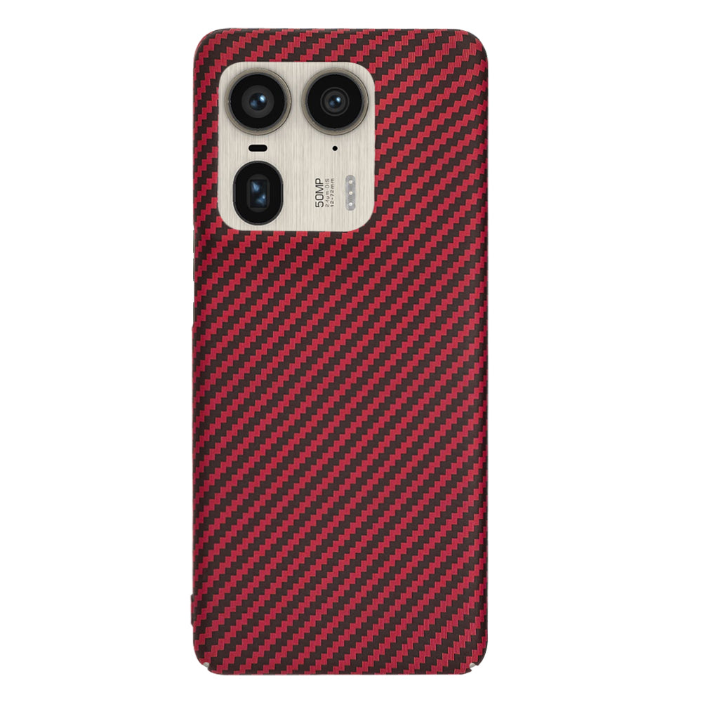 Capa para Motorola Edge 50 Ultra, Techsuit, Carbonite FiberShell, Vermelha