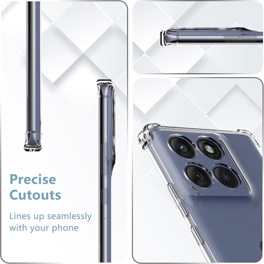 Capa para Motorola Edge 60 Pro, Techsuit, Shockproof Clear, Transparente