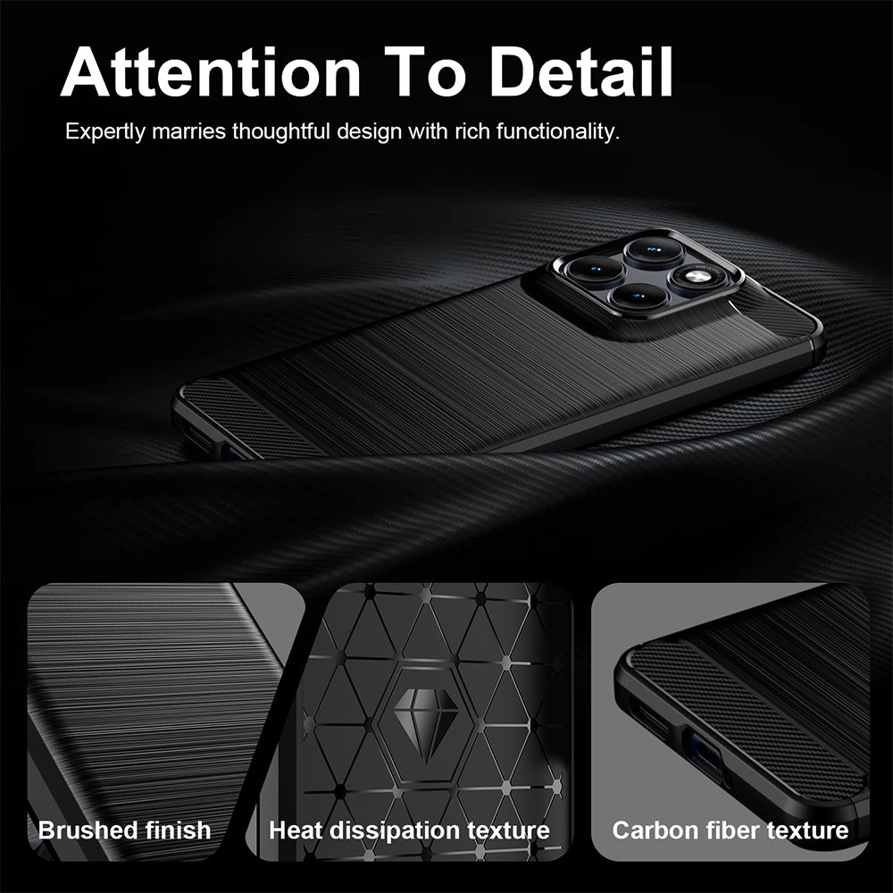 Capa para Motorola Edge 70 Fusion, Techsuit, Carbono, Preta