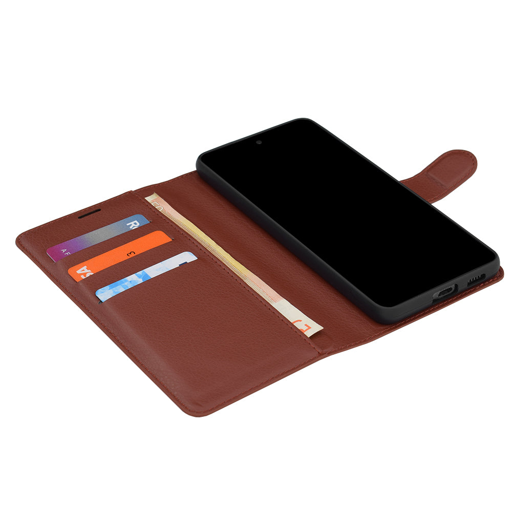Capa para Motorola Edge 70 Fusion, Techsuit, Leather Folio, Castanha