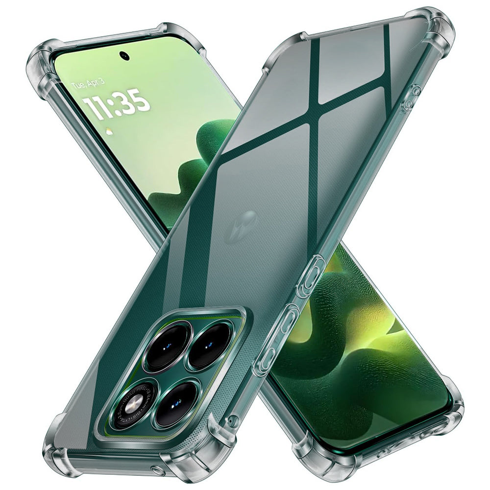 Capa para Motorola Edge 70 Fusion, Techsuit, Transparente Antichoque, Fumada