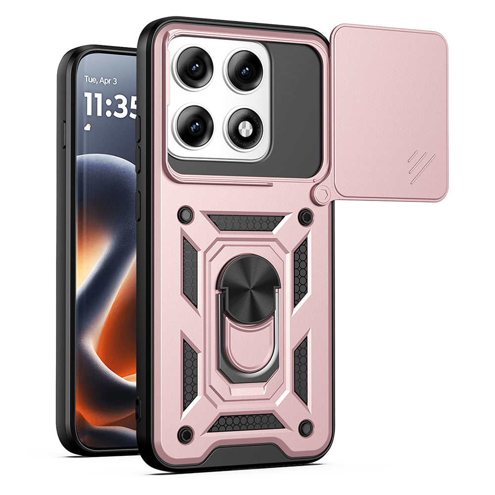 Capa para Motorola Edge 70 Pro, Techsuit, CamShield, Rosa Dourado