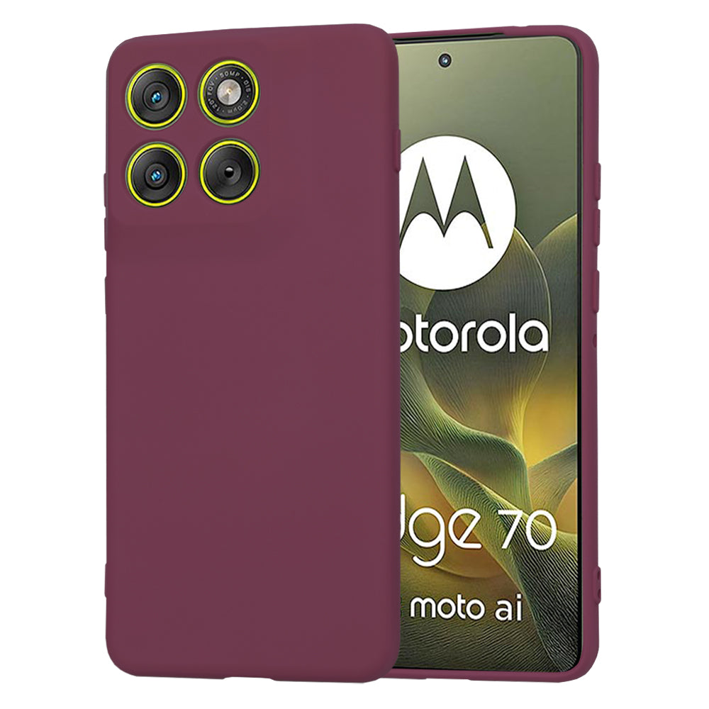 Case for Motorola Edge 70, Techsuit, SoftFlex, Burgundy