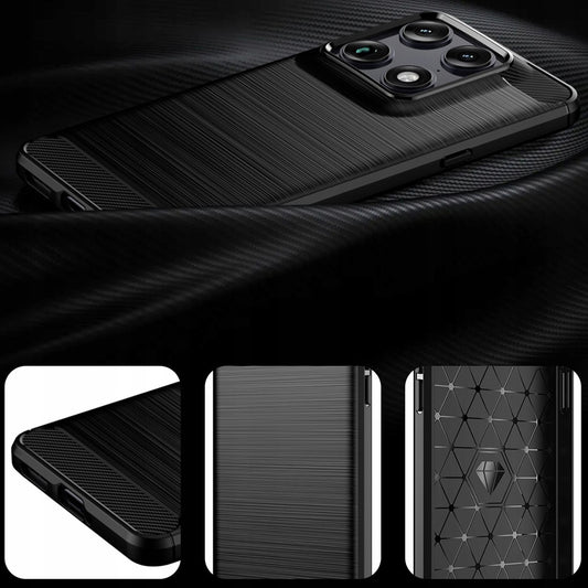 Capa para Motorola Edge 70 Ultra / Signature, Techsuit, Carbono, Preta