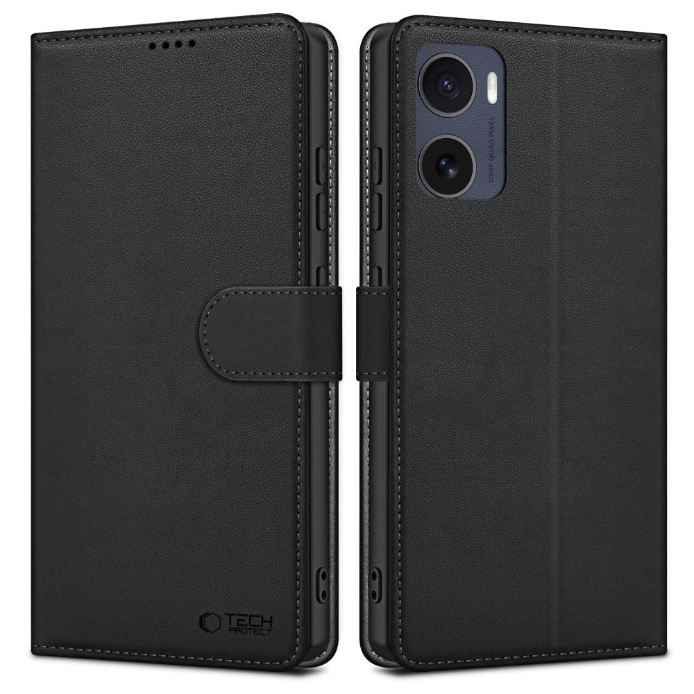 Capa para Motorola Moto E15 / G05, Tech-Protect, Wallet, Preta