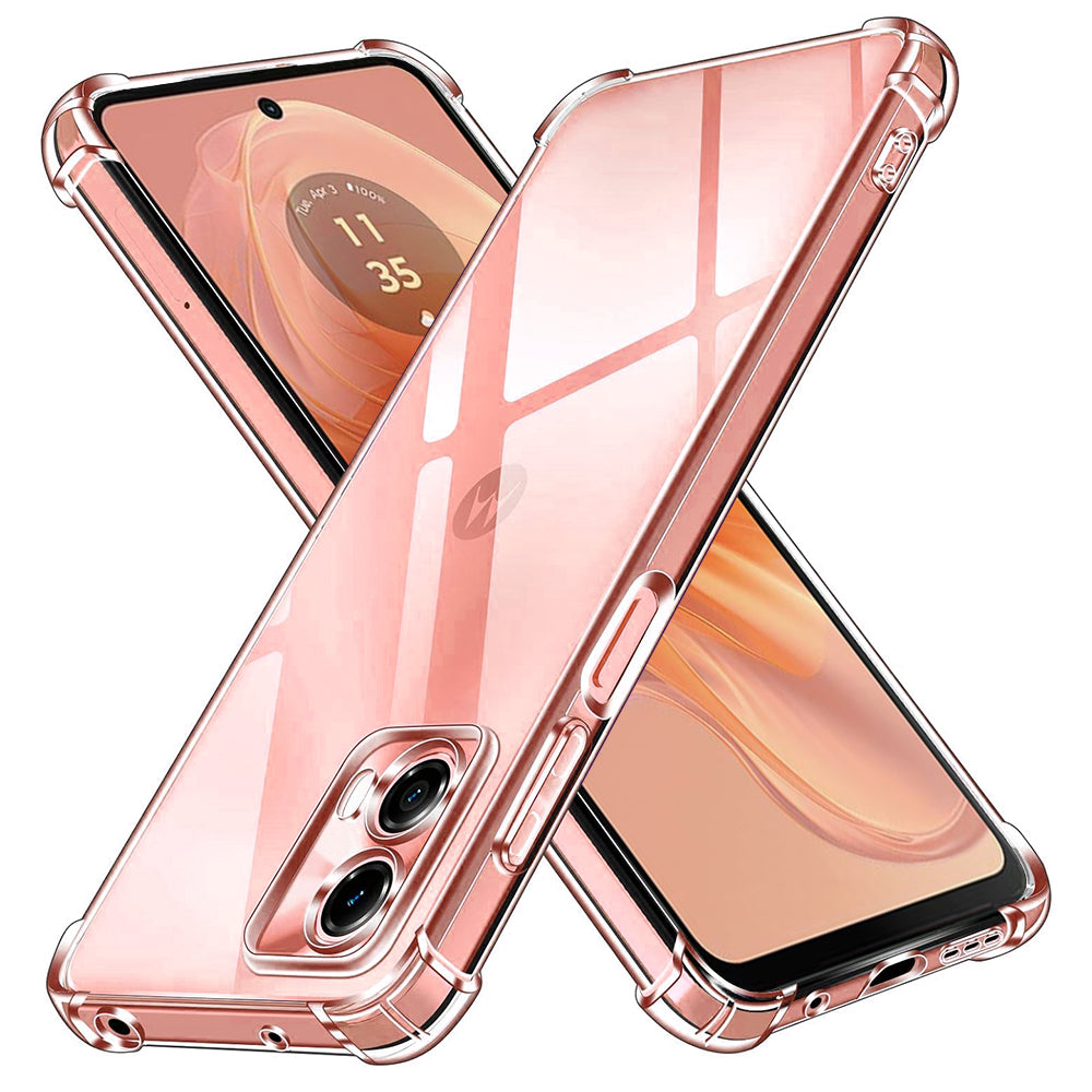 Capa para Motorola Moto G04s / E14 / G04 / G24, Techsuit, Transparente Antichoque