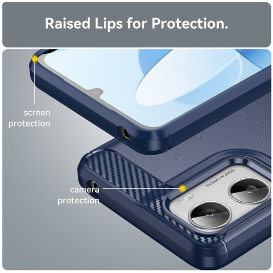 Capa para Motorola Moto G06 Power / G06, Techsuit, Carbono, Azul