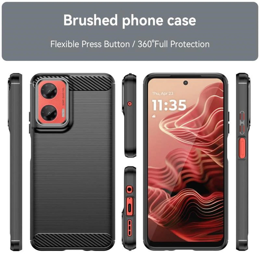 Capa para Motorola Moto G06 Power / G06, Techsuit, Carbono, Preta