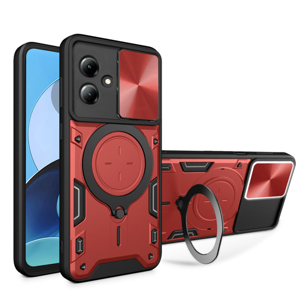 Capa para Motorola Moto G14, Techsuit, CamGuard Pro, Vermelha