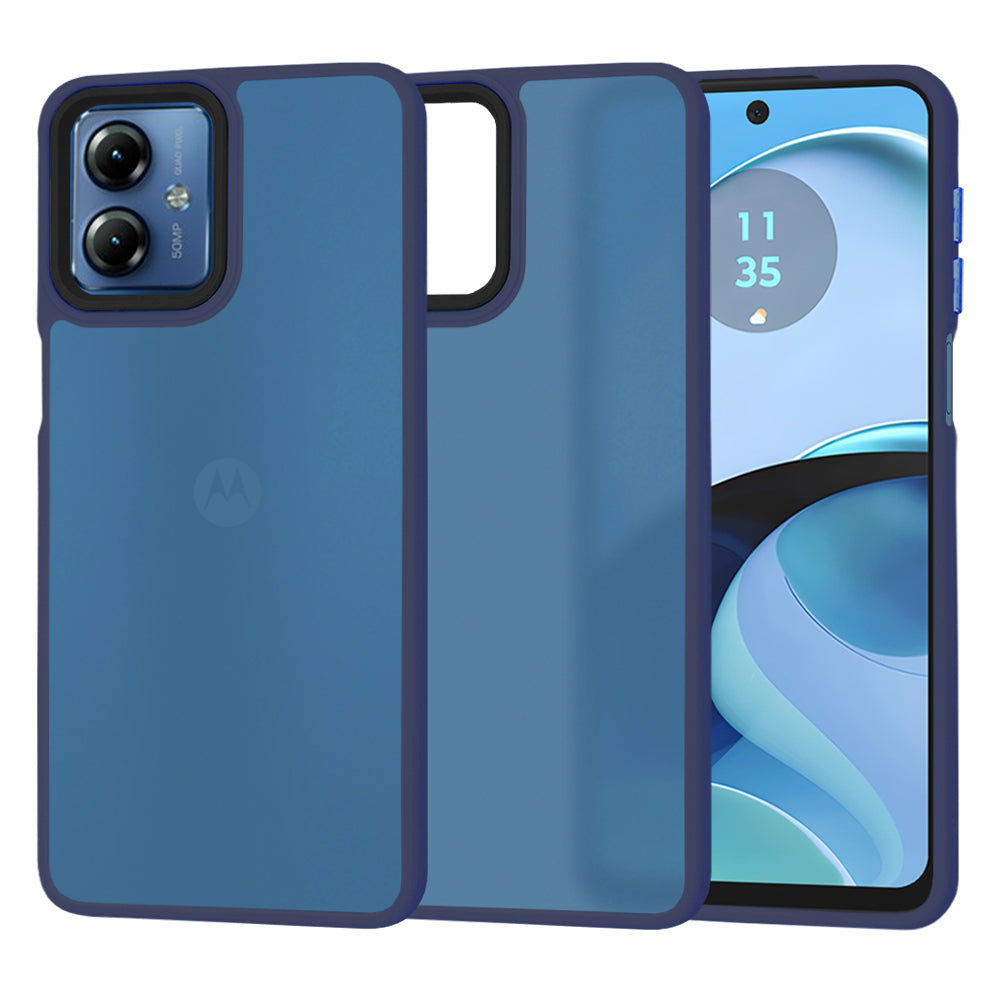 Capa para Motorola Moto G14, Techsuit, HaloFrost, Azul Marinho